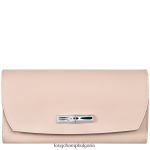 бледо розово Жени портфейл roseau continental кожени изделия Longchamp 6084PZ567