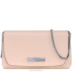 бледо розово Жени съединител Roseau кожени изделия Longchamp 6084PZ249