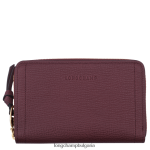 бордо Жени портфейл за пощенска кутия кожени изделия Longchamp 6084PZ614