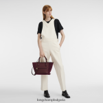бордо Жени чанта за пощенска кутия чанти Longchamp 6084PZ159 - Image 2