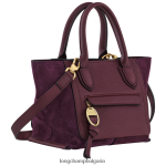 бордо Жени чанта за пощенска кутия чанти Longchamp 6084PZ159 - Image 3