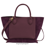 бордо Жени чанта за пощенска кутия чанти Longchamp 6084PZ161 - Image 4