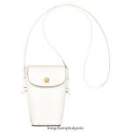 бяло Жени калъф за телефон epure с кожена дантела кожени изделия Longchamp 6084PZ707