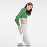 бяло Жени чанта тип кофа epure чанти Longchamp 6084PZ36 - Image 2