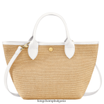 бяло Жени le panier pliage кошница чанта чанти Longchamp 6084PZ63 - Image 4