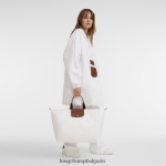 бяло мъже пътна чанта / раница чанти Longchamp X D'heygere 6084PZ833 - Image 8
