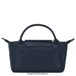 военноморски флот Жени градска торбичка le pliage с дръжка кожени изделия Longchamp 6084PZ680 - Image 3
