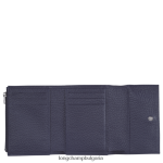 военноморски флот Жени компактен портфейл Roseau Essential кожени изделия Longchamp 6084PZ569 - Image 2