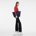 военноморски флот Жени le pliage енергийна чанта чанти Longchamp 6084PZ346 - Image 2