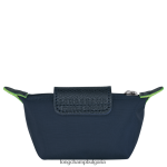 военноморски флот Жени le pliage зелена кесия за монети кожени изделия Longchamp 6084PZ510 - Image 2