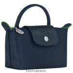 военноморски флот Жени le pliage зелена торбичка с дръжка кожени изделия Longchamp 6084PZ673 - Image 3