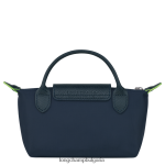 военноморски флот Жени le pliage зелена торбичка с дръжка кожени изделия Longchamp 6084PZ673 - Image 4