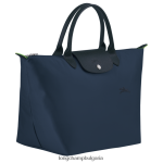 военноморски флот Жени le pliage зелена чанта чанти Longchamp 6084PZ195 - Image 3