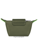 гора Жени le pliage зелена кесия за монети кожени изделия Longchamp 6084PZ507 - Image 2