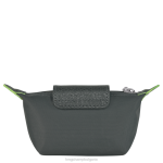графит Жени le pliage зелена кесия за монети кожени изделия Longchamp 6084PZ509 - Image 2