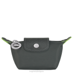 графит Жени le pliage зелена кесия за монети кожени изделия Longchamp 6084PZ509