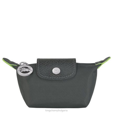 графит Жени le pliage зелена кесия за монети кожени изделия Longchamp 6084PZ509