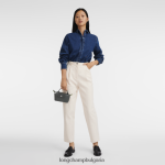 графит Жени le pliage зелена торбичка с дръжка кожени изделия Longchamp 6084PZ672 - Image 2