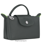графит Жени le pliage зелена торбичка с дръжка кожени изделия Longchamp 6084PZ672 - Image 3