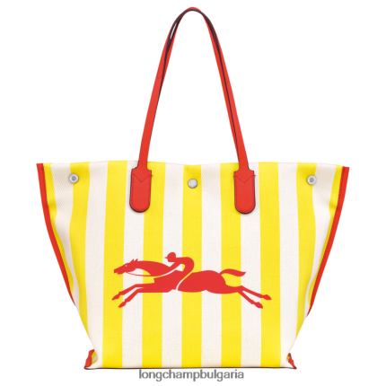 жълто/бяло Жени чанта Roseau Essential Tote чанти Longchamp 6084PZ364