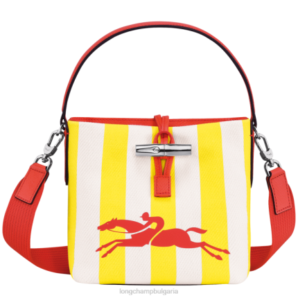 жълто/бяло Жени Roseau Essential Bucket bag чанти Longchamp 6084PZ245