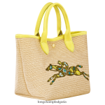 жълто Жени le panier pliage кошница чанта чанти Longchamp 6084PZ60 - Image 3