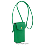 зелено Жени калъф за телефон epure с кожена дантела кожени изделия Longchamp 6084PZ709 - Image 3