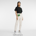 зелено Жени портмоне за монети epure с кожена дантела кожени изделия Longchamp 6084PZ534 - Image 2