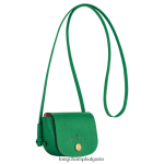 зелено Жени портмоне за монети epure с кожена дантела кожени изделия Longchamp 6084PZ534 - Image 3