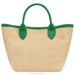 зелено Жени le panier pliage кошница чанта чанти Longchamp 6084PZ61 - Image 4