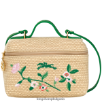 зелено Жени le panier pliage суета чанти Longchamp 6084PZ216