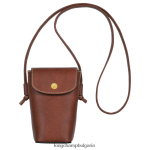 кафяво Жени калъф за телефон epure с кожена дантела кожени изделия Longchamp 6084PZ708