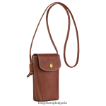 кафяво Жени калъф за телефон epure с кожена дантела кожени изделия Longchamp 6084PZ708 - Image 3
