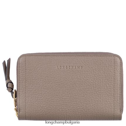 кафяво Жени портфейл за пощенска кутия кожени изделия Longchamp 6084PZ615