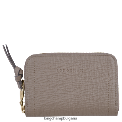 кафяво Жени пощенска кутия портмоне за монети кожени изделия Longchamp 6084PZ538