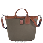 кафяво Жени пътна чанта boxford чанти Longchamp 6084PZ763