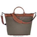 кафяво Жени пътна чанта boxford чанти Longchamp 6084PZ763 - Image 4