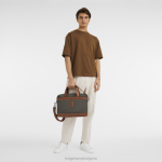 кафяво мъже куфарче Boxford чанти Longchamp 6084PZ1094 - Image 2