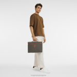 кафяво мъже куфарче Boxford чанти Longchamp 6084PZ1098 - Image 2