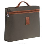 кафяво мъже куфарче Boxford чанти Longchamp 6084PZ1098 - Image 3