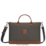 кафяво мъже куфарче Boxford чанти Longchamp 6084PZ465