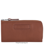 коняк Жени 3d портфейл с цип наоколо кожени изделия Longchamp 6084PZ624