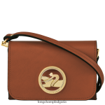 коняк Жени портмоне за монети box-trot с презрамка кожени изделия Longchamp 6084PZ518