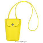 лимон Жени калъф за телефон le pliage xtra с кожена дантела кожени изделия Longchamp 6084PZ719