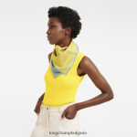 лимон Жени копринен шал колекция пролет/лято 2023 70 аксесоари Longchamp 6084PZ1031 - Image 2