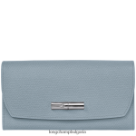 облачно синьо Жени портфейл roseau continental кожени изделия Longchamp 6084PZ591