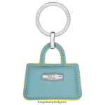 облачно синьо/оранжево Жени ключодържатели Roseau кожени изделия Longchamp 6084PZ751