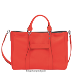 оранжево Жени 3d чанта чанти Longchamp 6084PZ184