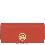 оранжево Жени бокс-трот континентален портфейл кожени изделия Longchamp 6084PZ559