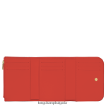 оранжево Жени бокс-трот портфейл кожени изделия Longchamp 6084PZ555 - Image 2
